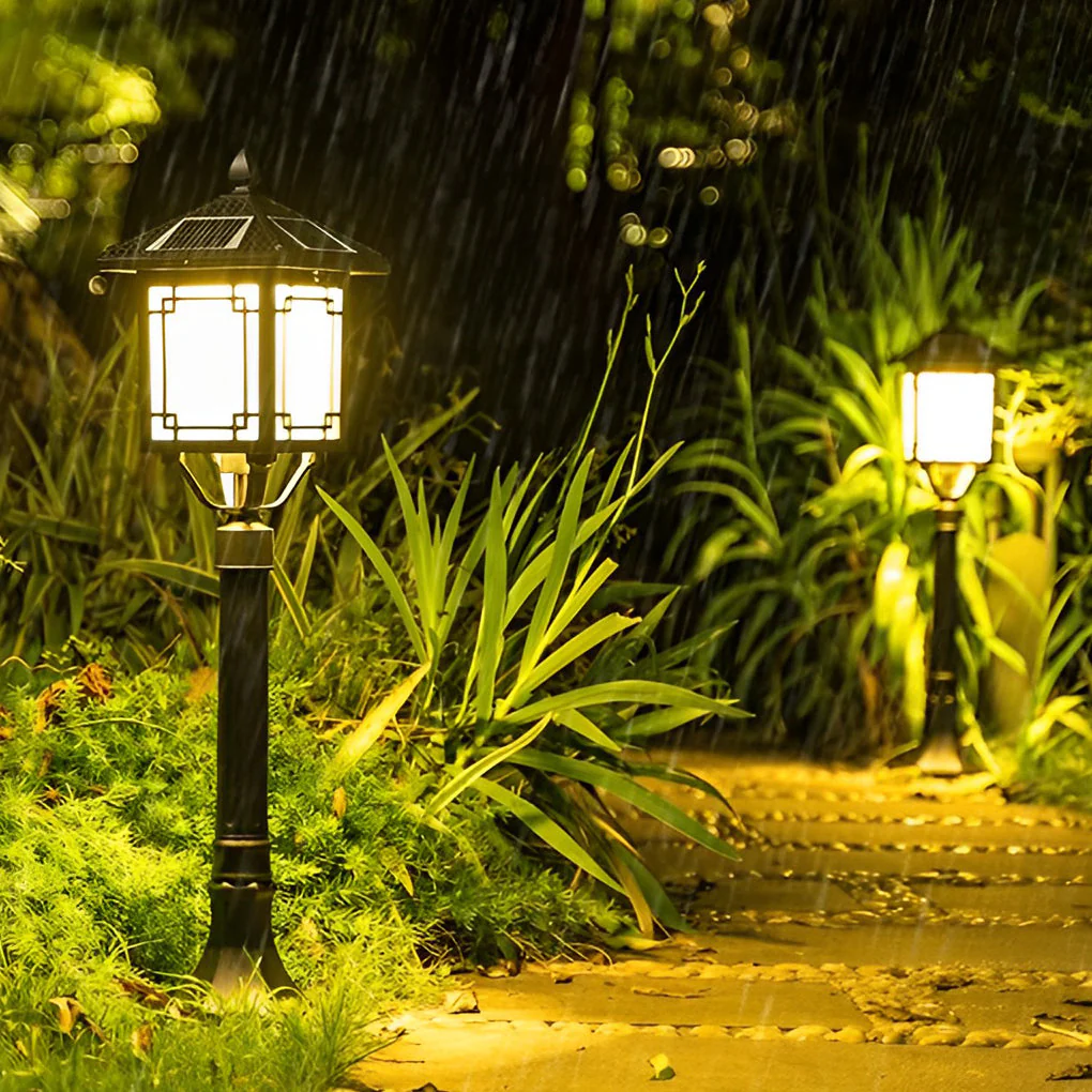 Leahn Ancient House Style LED Outdoor Post Lamp - Image 3
