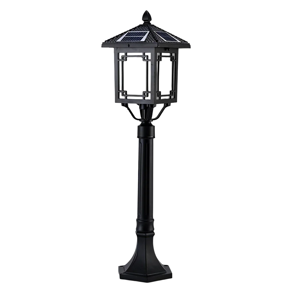 Leahn Ancient House Style LED Outdoor Post Lamp - Image 4