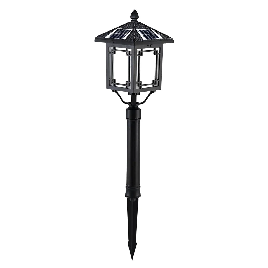 Leahn Ancient House Style LED Outdoor Post Lamp - Image 5