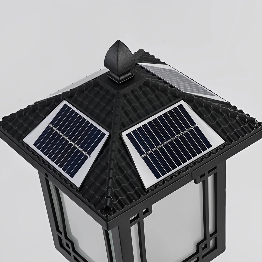 Leahn Ancient House Style LED Outdoor Post Lamp - Image 7