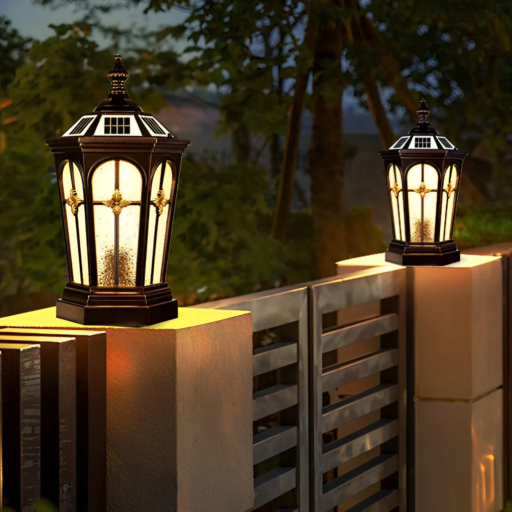 Leen LED Three Step European Outdoor Fence Post Lights
