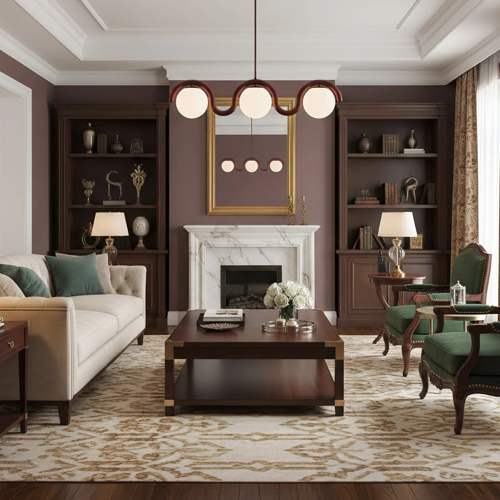 Lenox Contemporary Brass Chandelier - Image 11