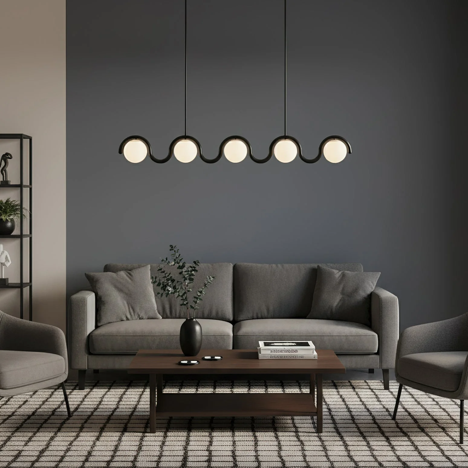 Lenox Contemporary Brass Chandelier - Image 12