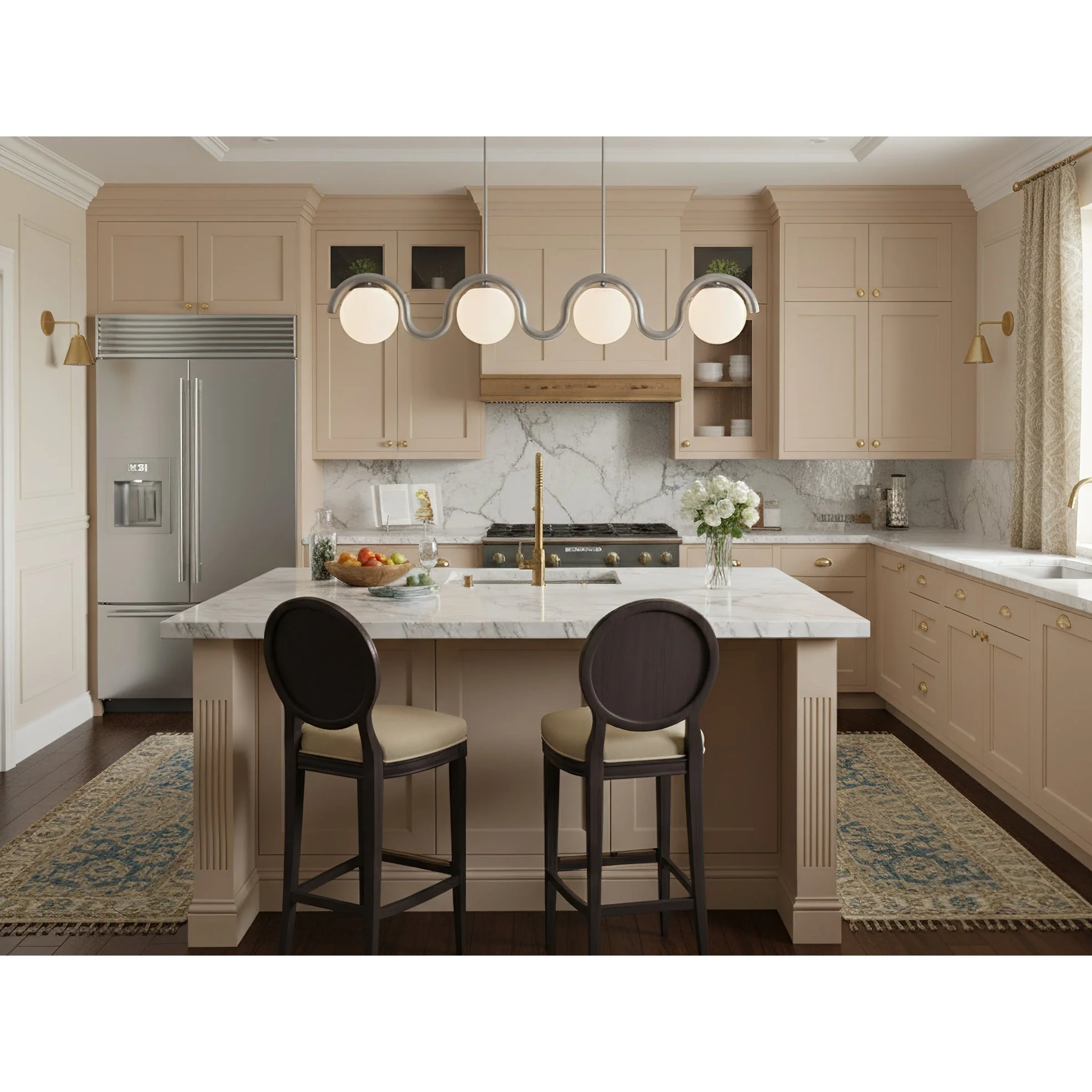 Lenox Contemporary Brass Chandelier - Image 18