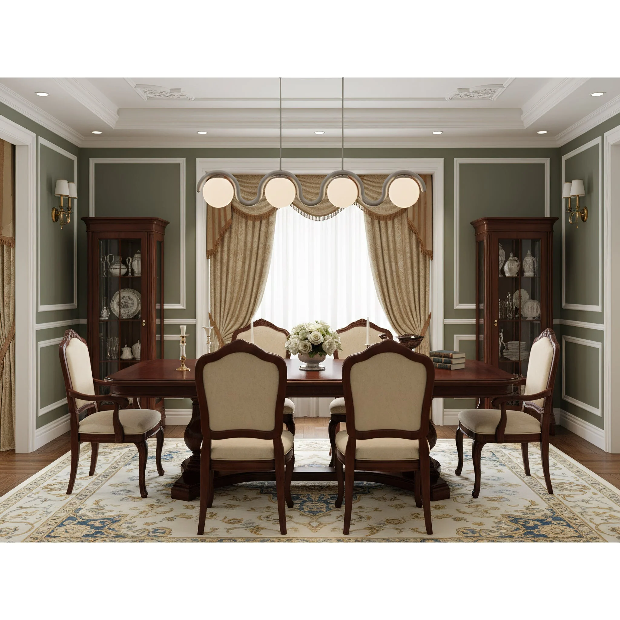 Lenox Contemporary Brass Chandelier - Image 19