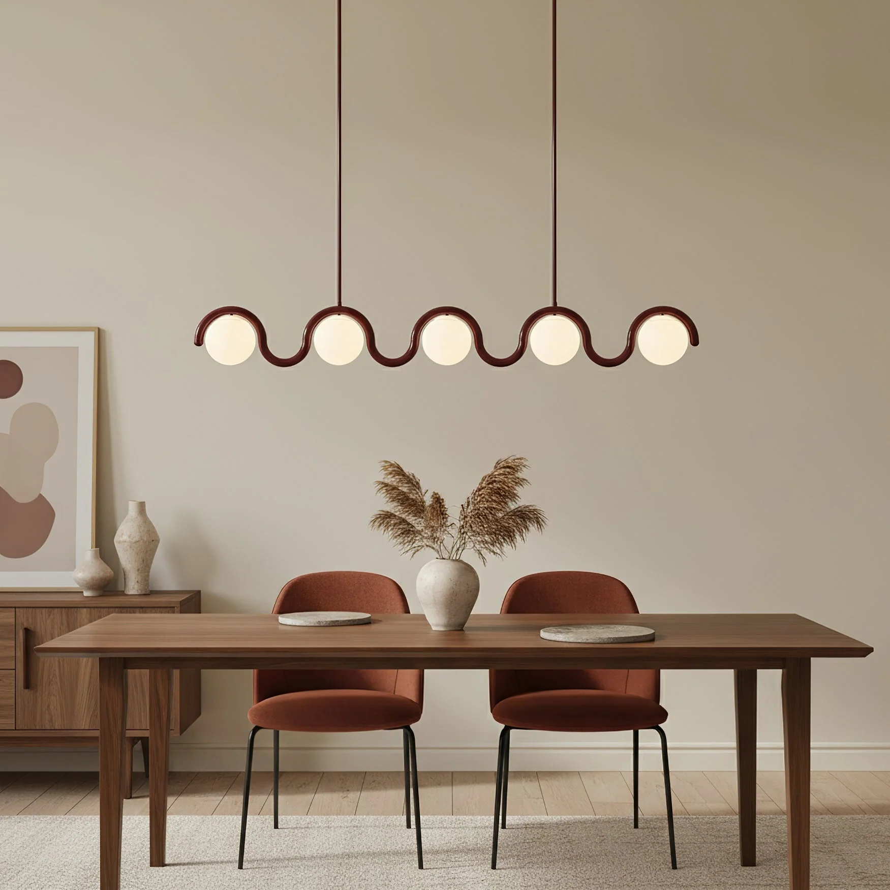 Lenox Contemporary Brass Chandelier - Image 2