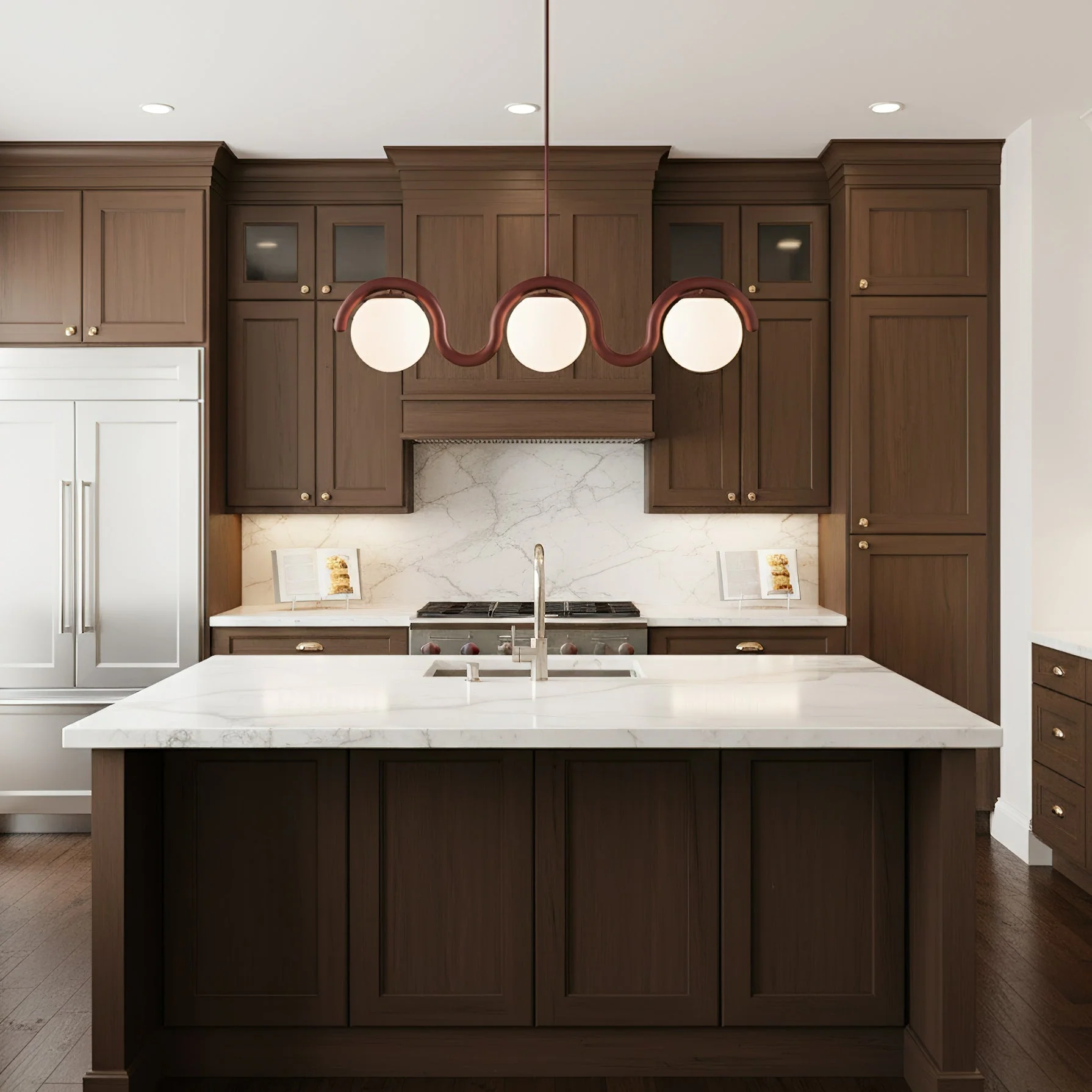 Lenox Contemporary Brass Chandelier - Image 9