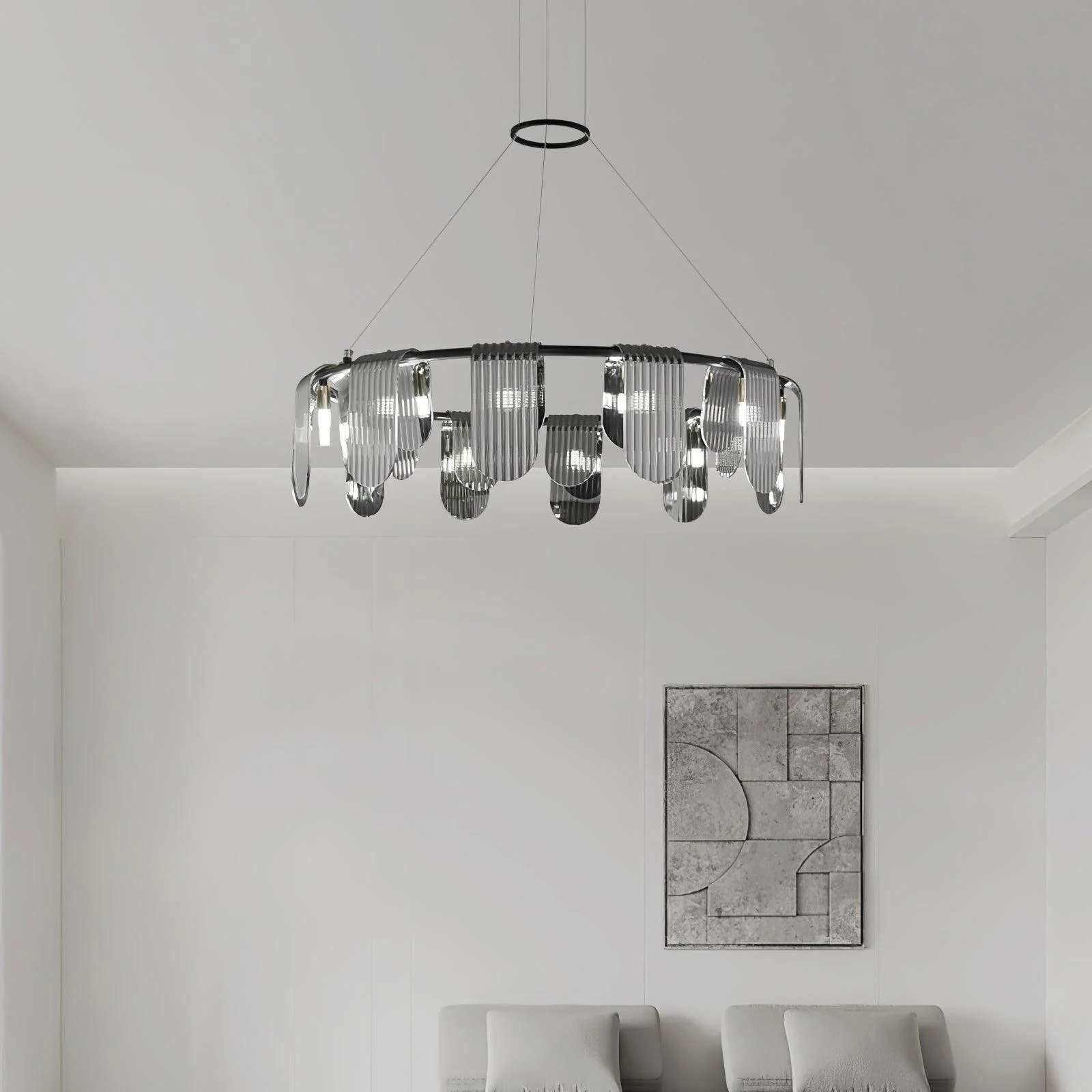 Leo Modern Glass Chandelier - Image 16