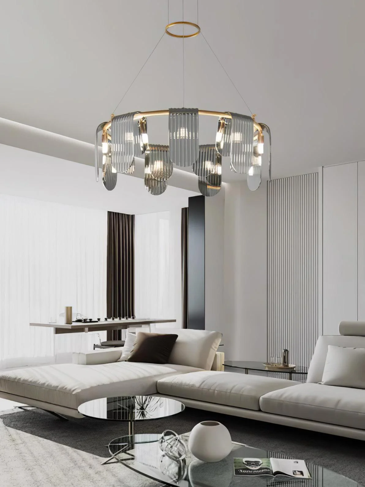 Leo Modern Glass Chandelier - Image 32