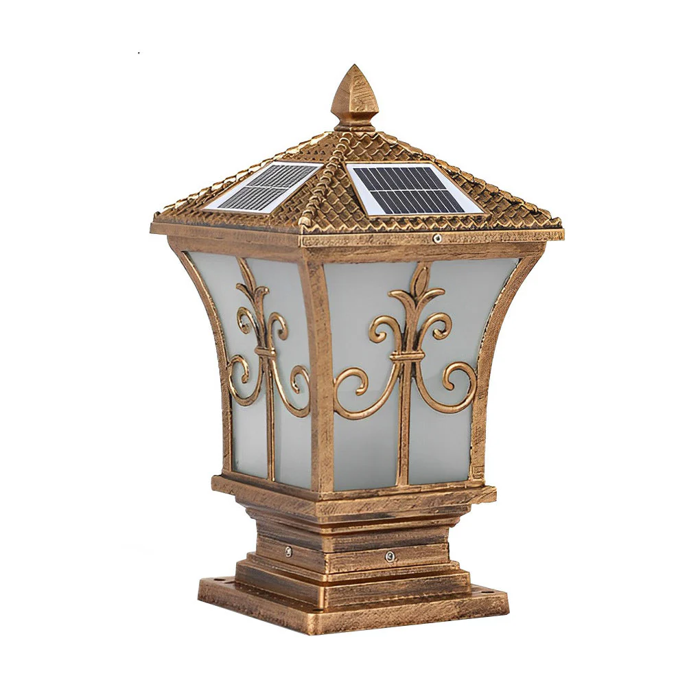 Leon Vintage Automatic Outdoor Fence Post Lights - Image 3