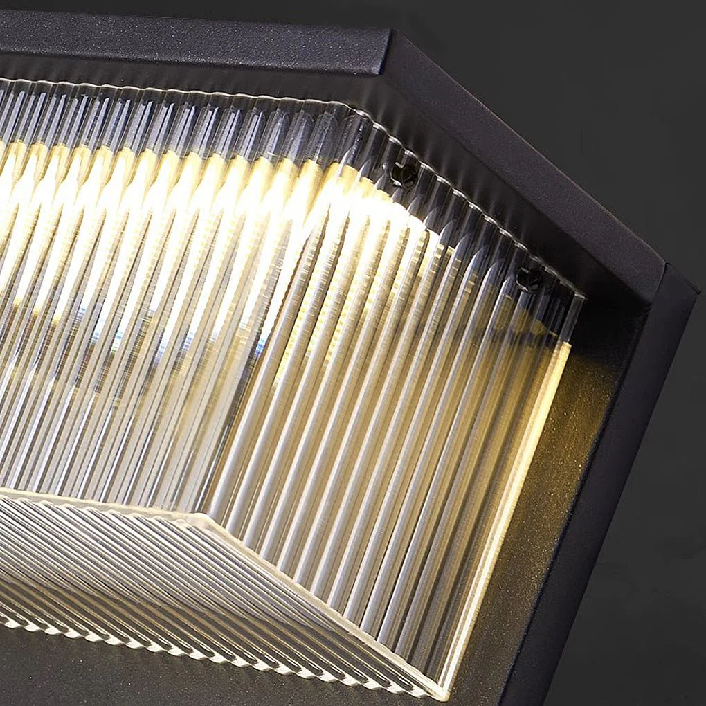 Leonard Striped Modern Outdoor Wall Lights - Image 5