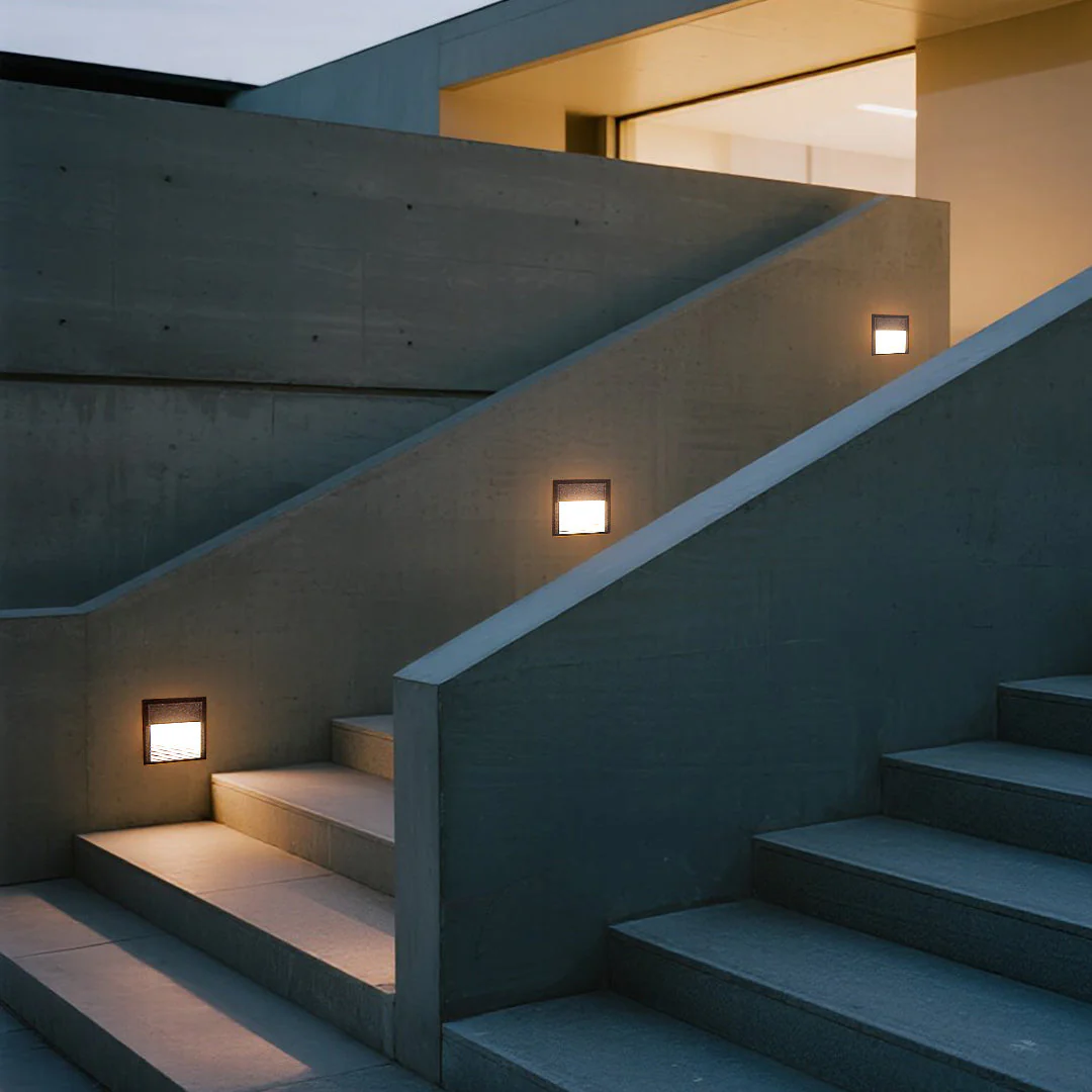 Lester Geometric LED Minimalist Outdoor Step Lights - Image 14