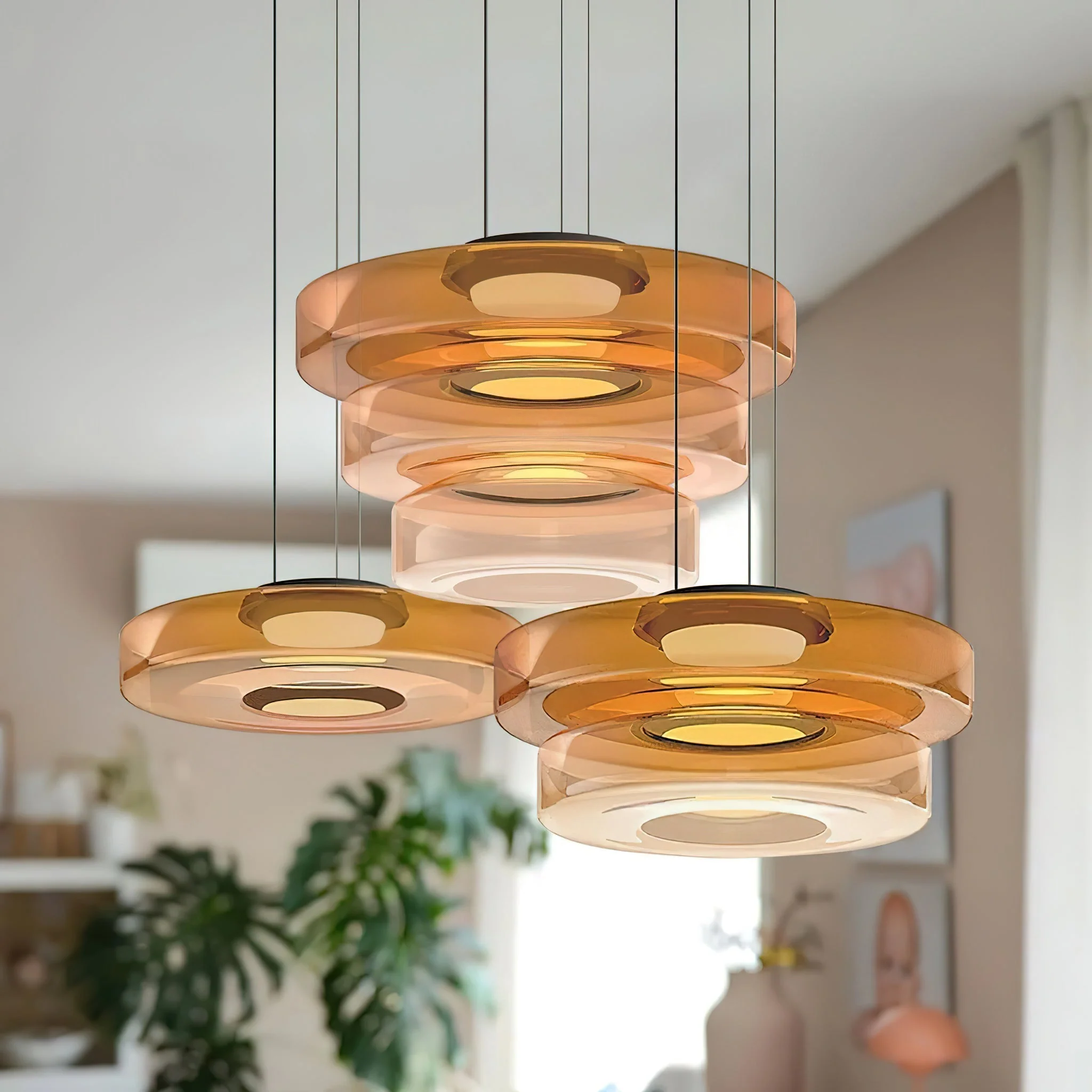 Levels Modern Glass Pendant Light - Image 9