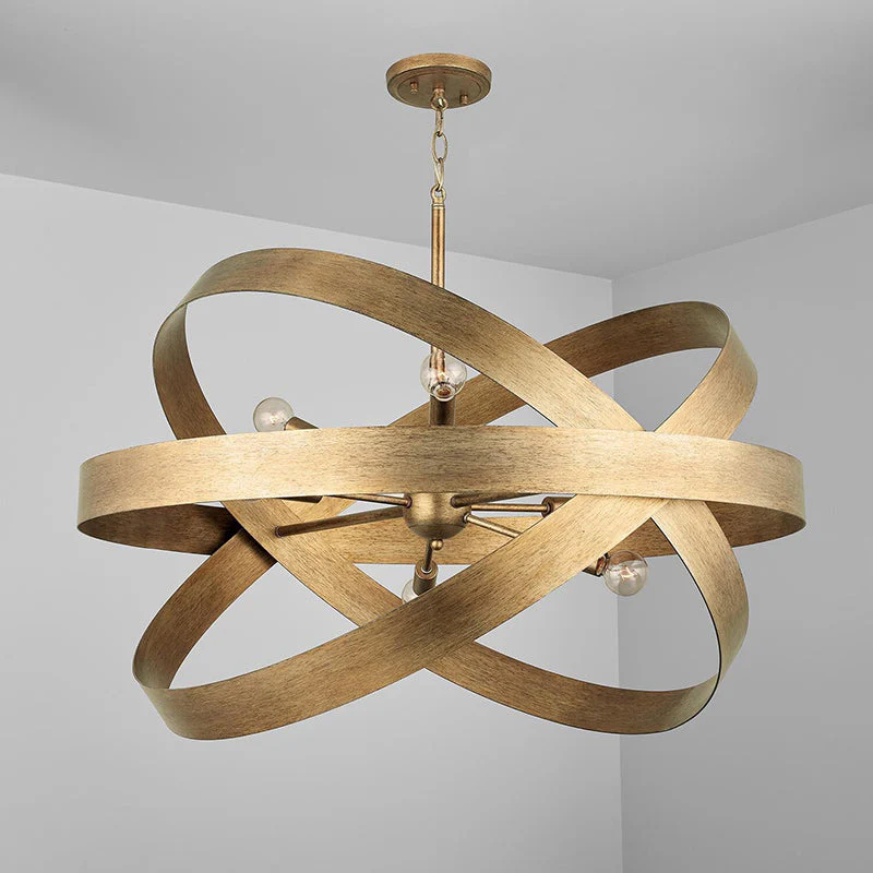 Leyton Contemporary Brass Chandelier - Image 4