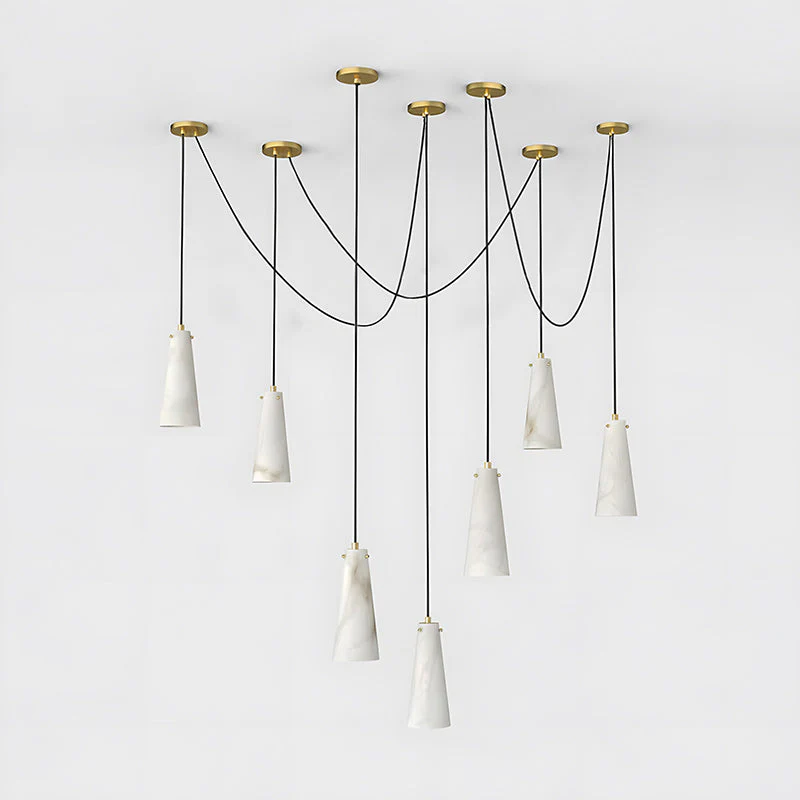 Licau Contemporary Alabaster Chandelier - Image 35