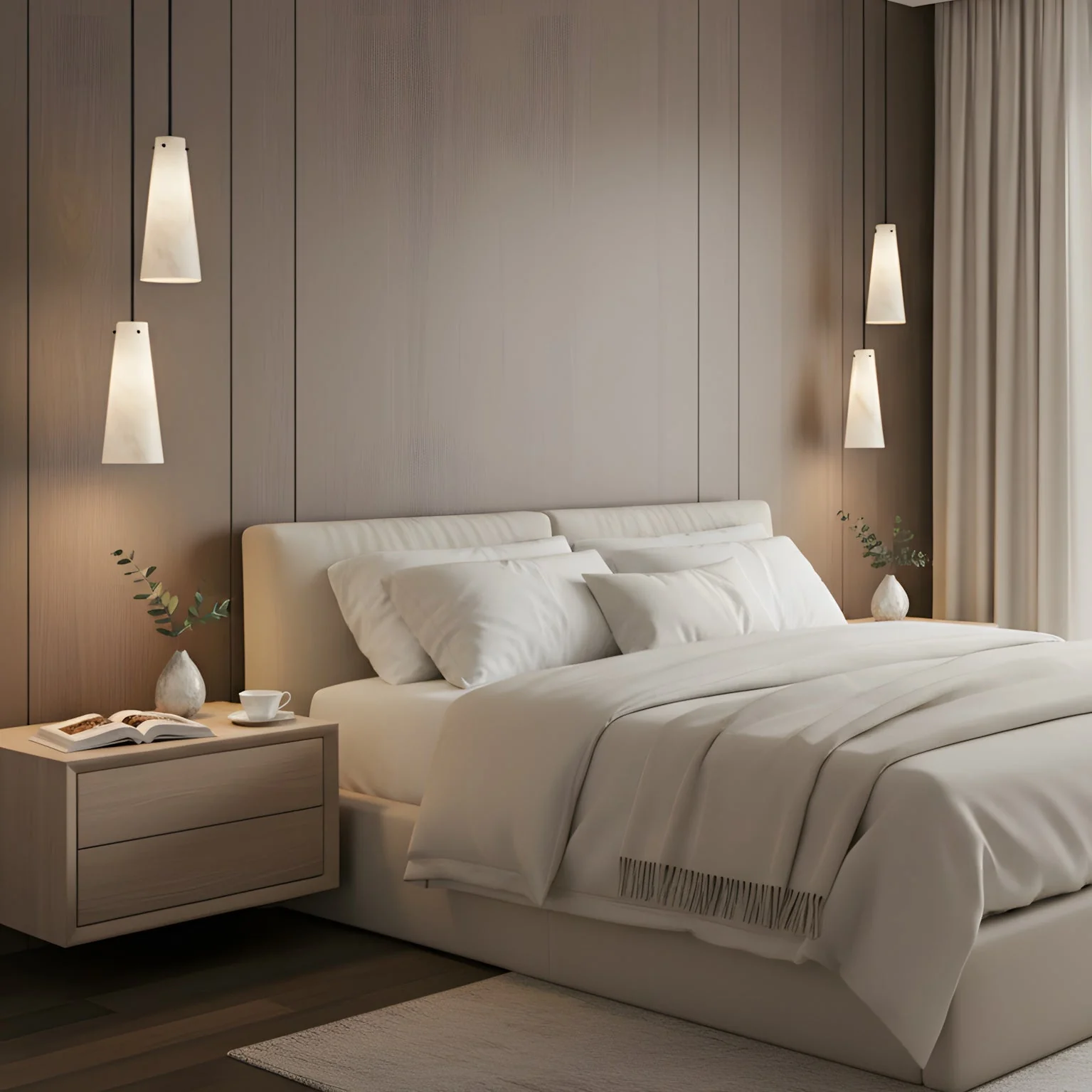 Licau Contemporary Alabaster Pendant Light - Image 7