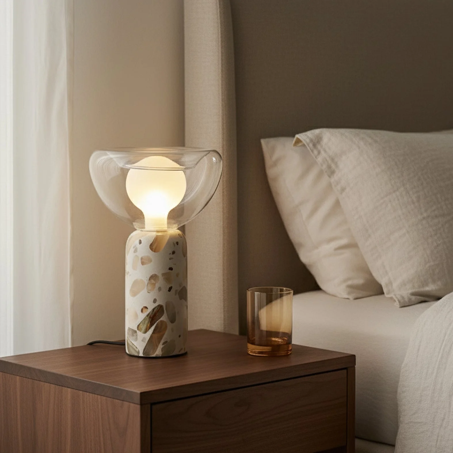 Lila Modern Travertine Table Lamp - Image 10
