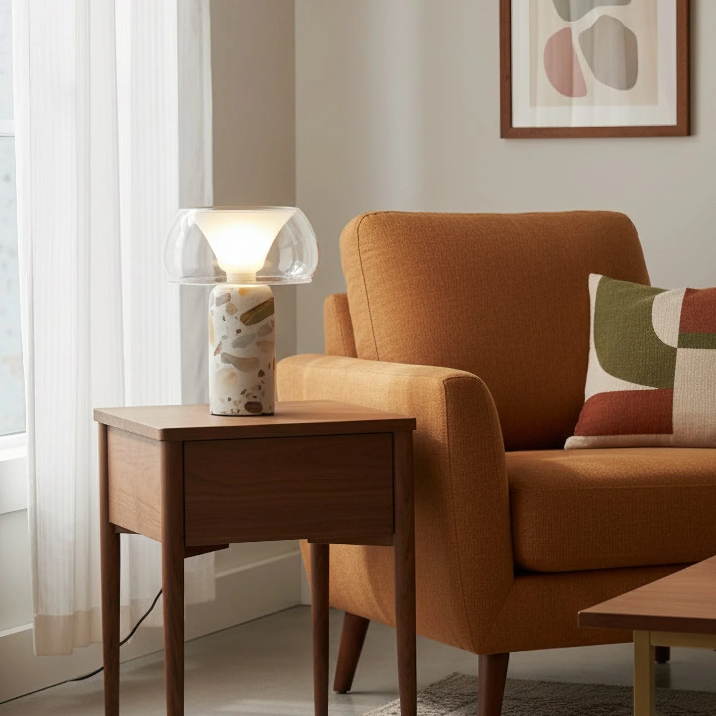 Lila Modern Travertine Table Lamp - Image 6