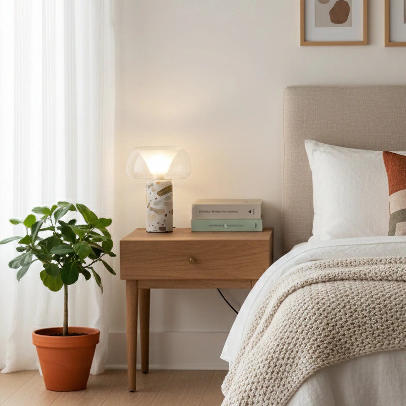 Lila Modern Travertine Table Lamp - Image 9