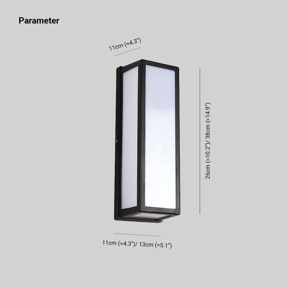 Linae Modern Waterproof Metal Cross Outdoor Wall Lamp, Black - Image 4