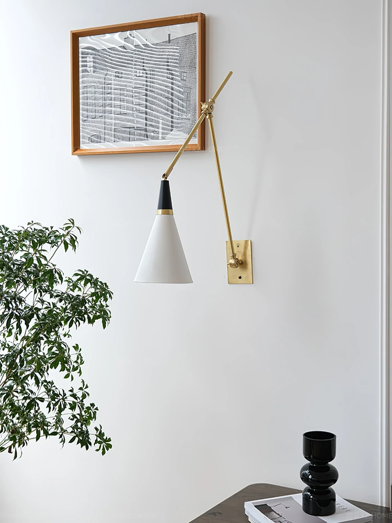 Lindsay Vintage Industrial Glass Wall Lamp - Image 12