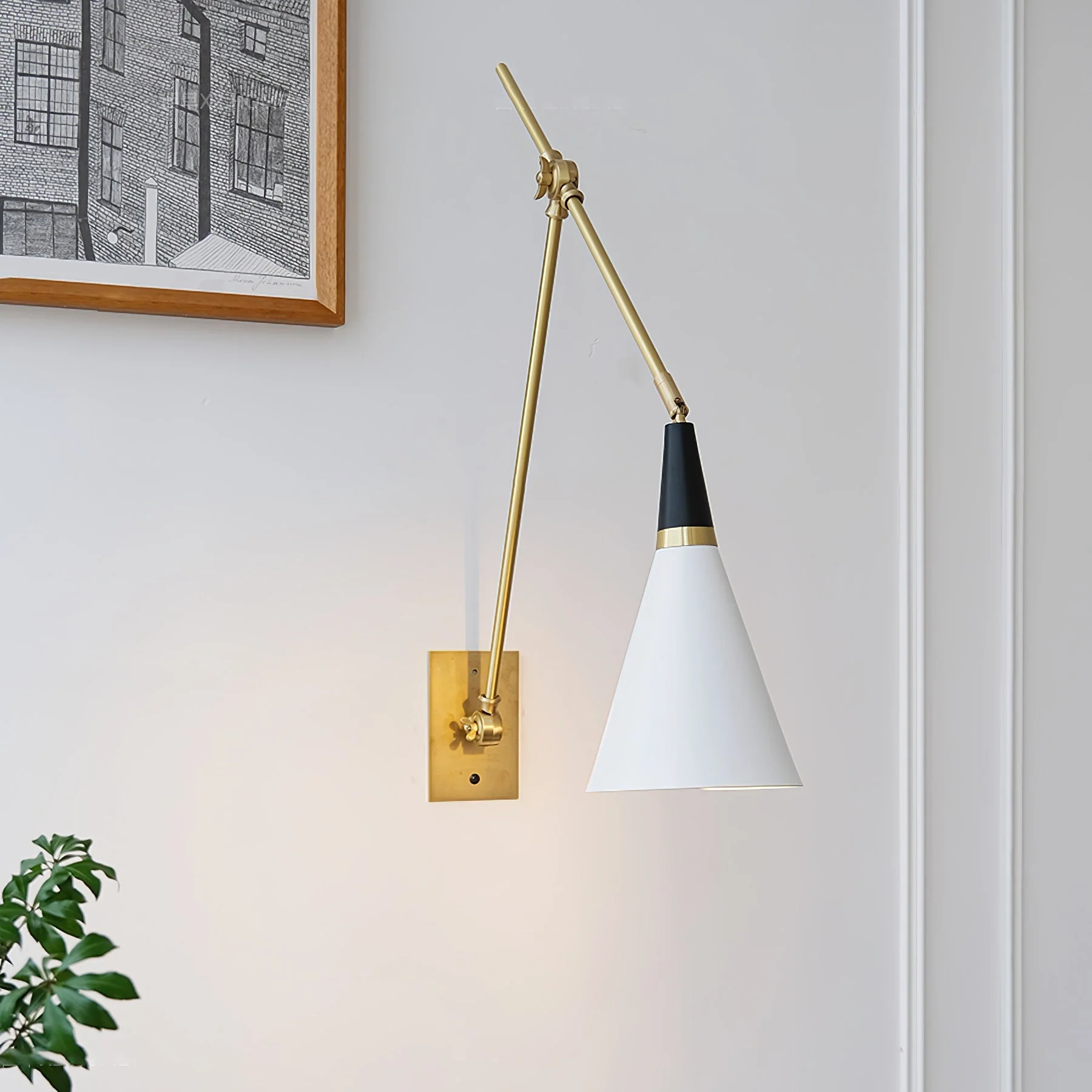 Lindsay Vintage Industrial Glass Wall Lamp - Image 38