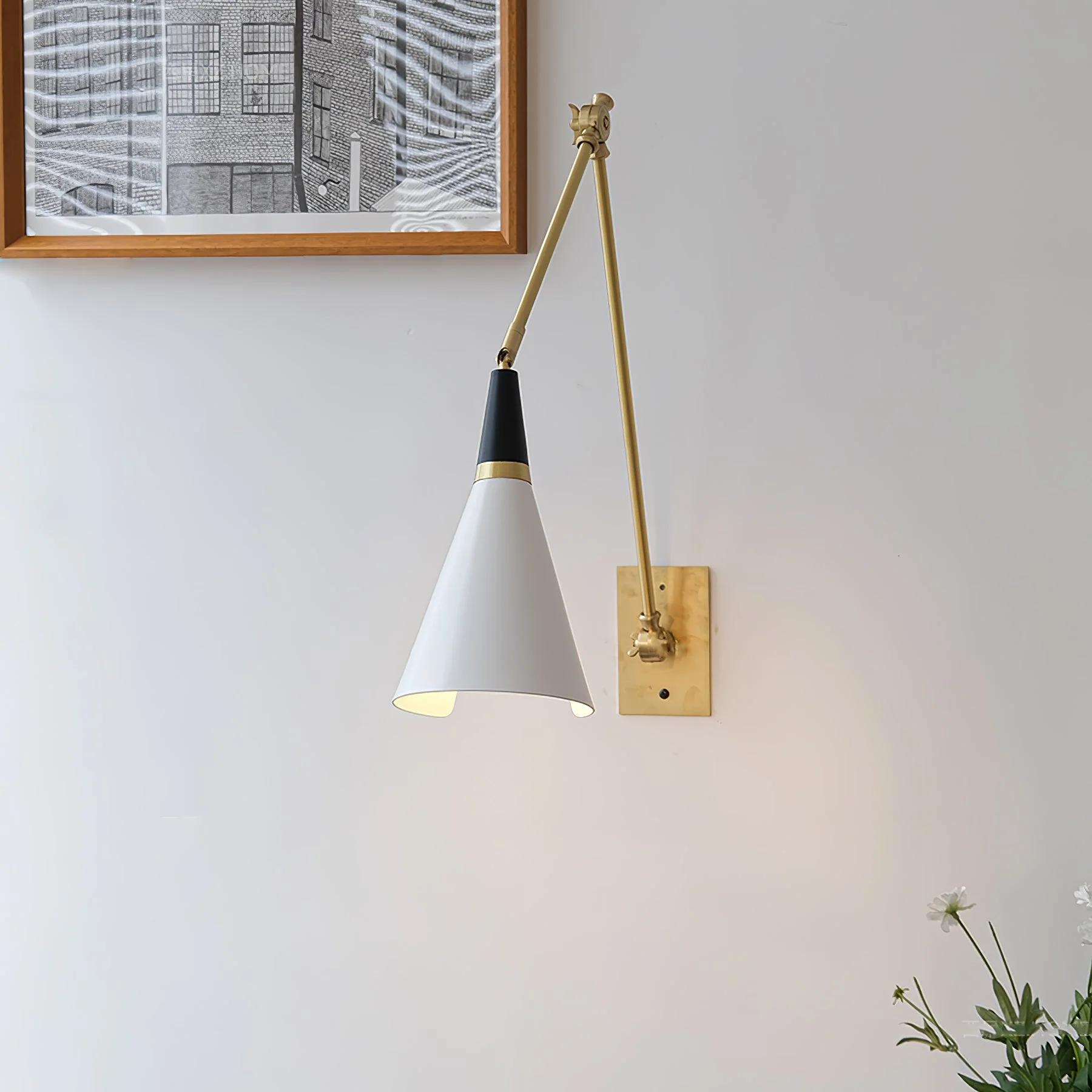 Lindsay Vintage Industrial Glass Wall Lamp - Image 40