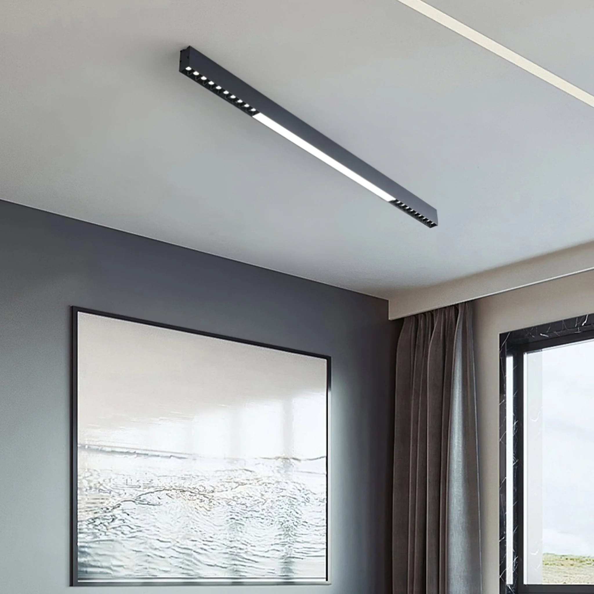 Line Modern Aluminum Floating Light - Image 28
