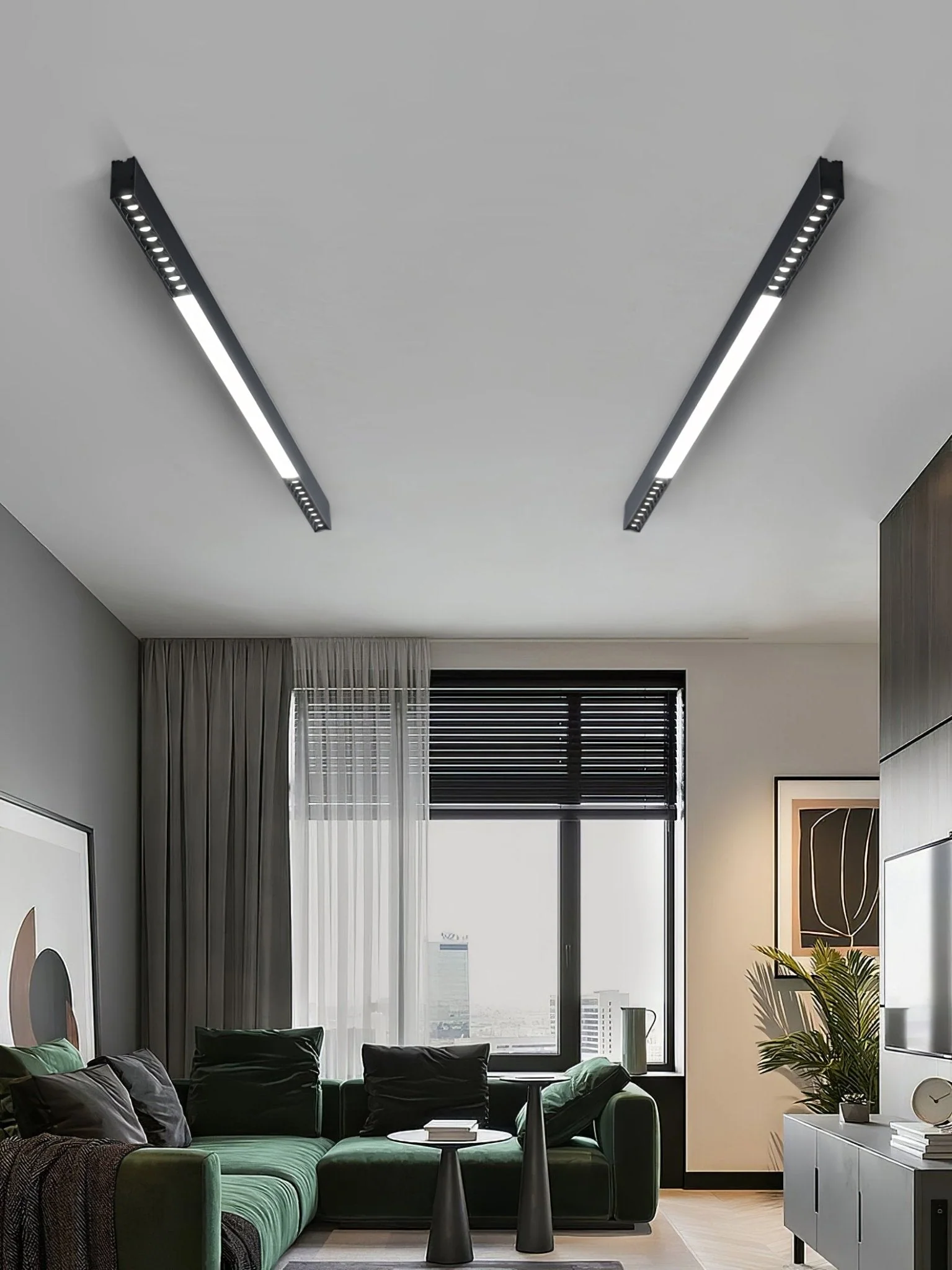 Line Modern Aluminum Floating Light - Image 56