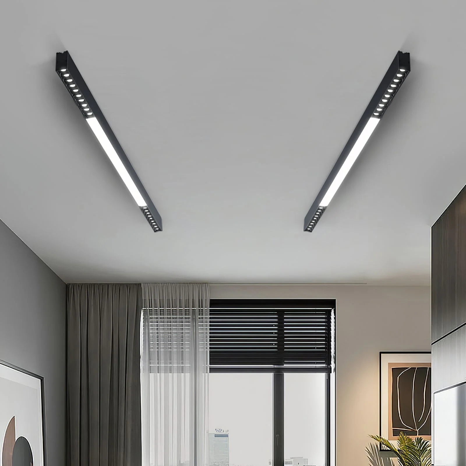 Line Modern Aluminum Floating Light - Image 61