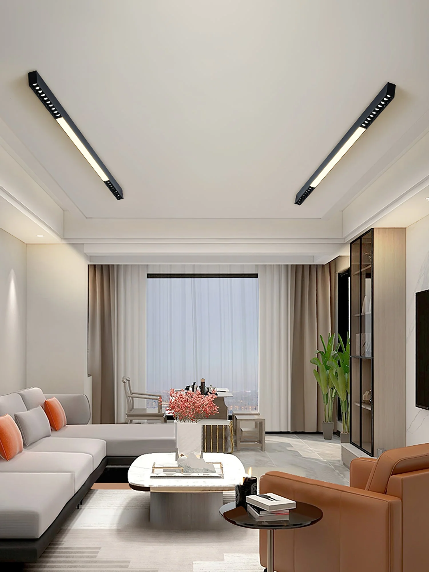 Line Modern Aluminum Floating Light - Image 8