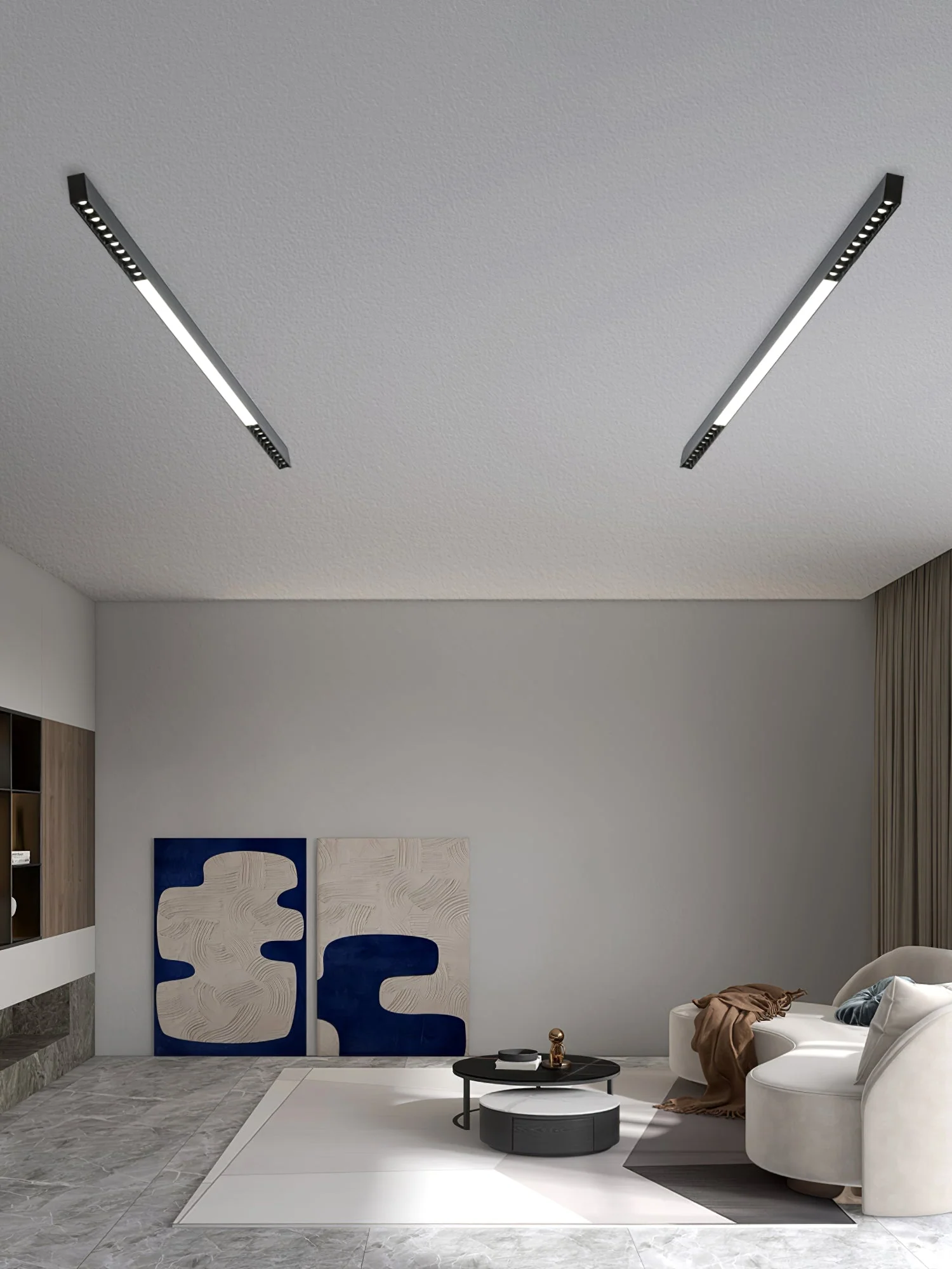 Line Modern Aluminum Floating Light - Image 9