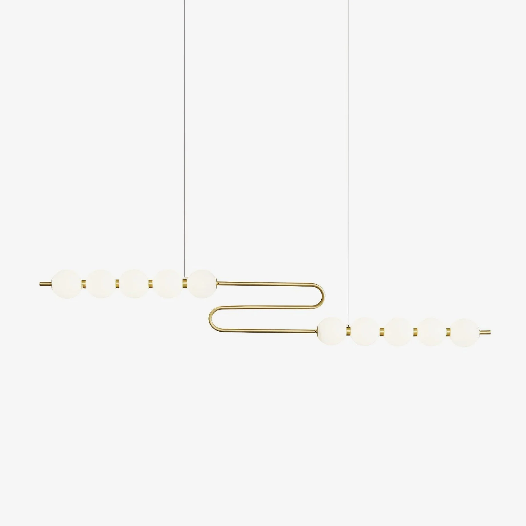 Linea Contemporary Brass Pendant Lamp
