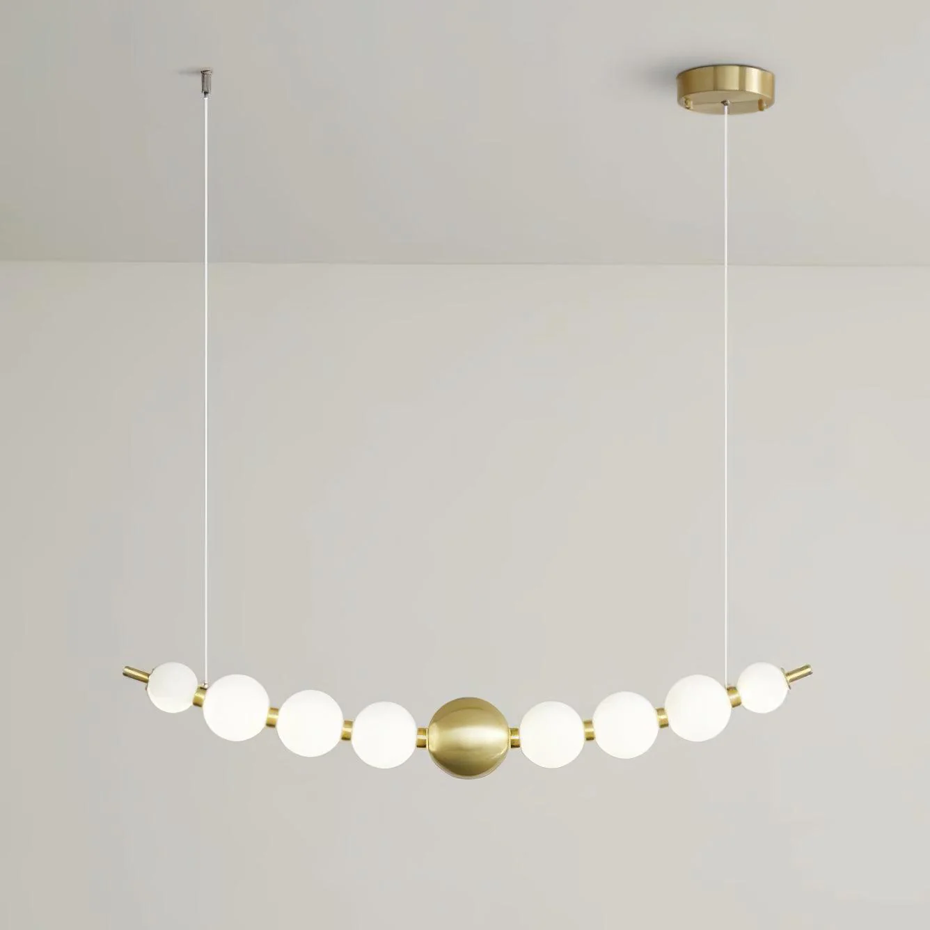 Linea Contemporary Brass Pendant Lamp - Image 10