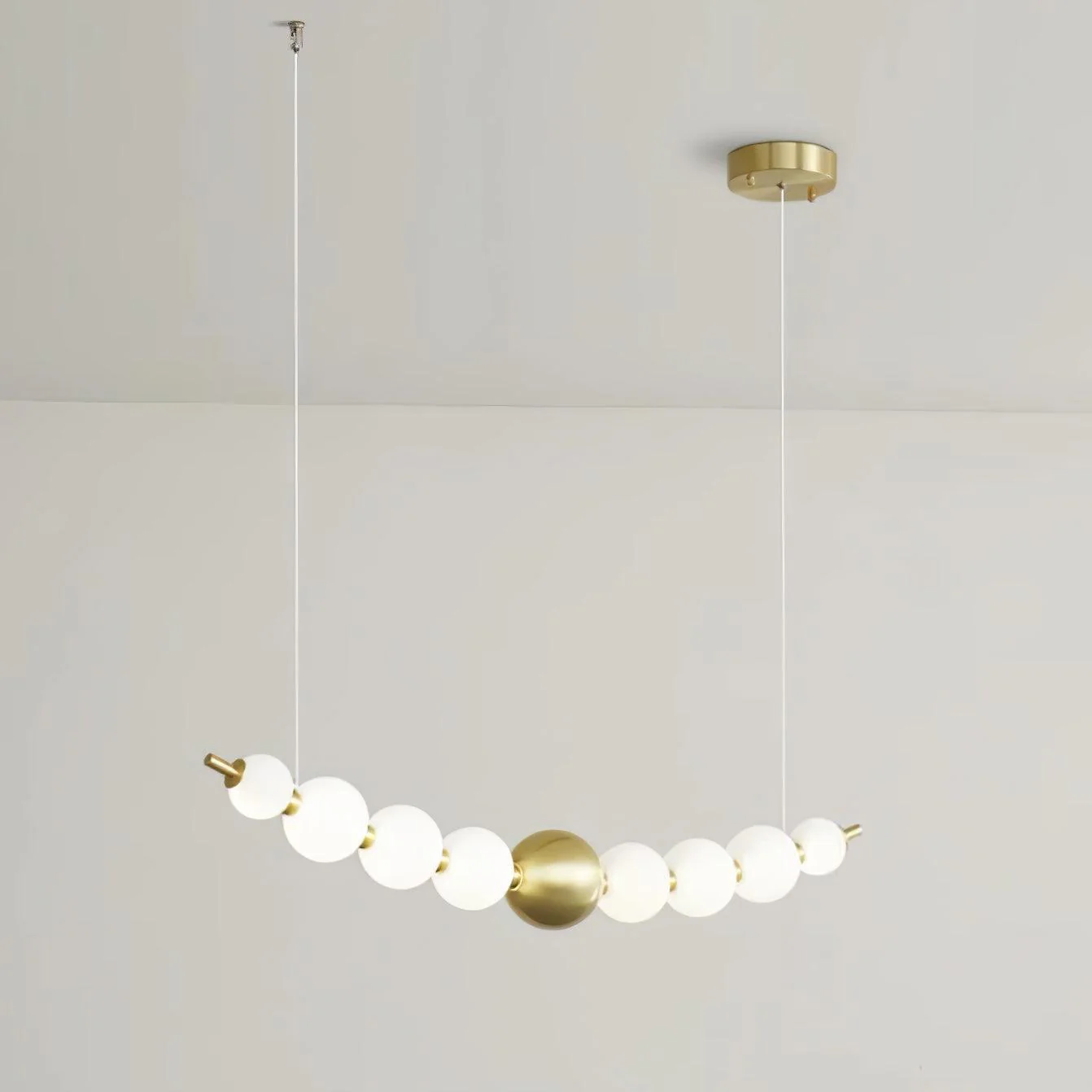 Linea Contemporary Brass Pendant Lamp - Image 11