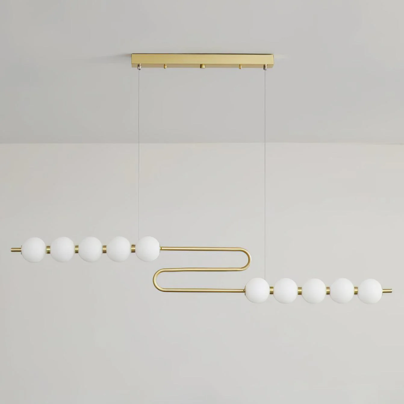 Linea Contemporary Brass Pendant Lamp - Image 13