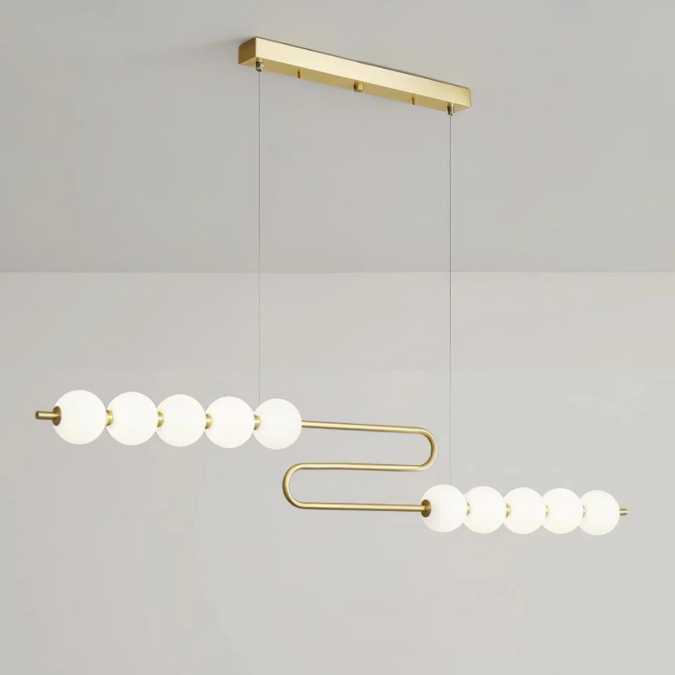 Linea Contemporary Brass Pendant Lamp - Image 14