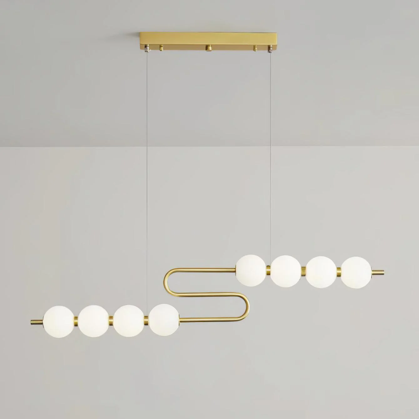 Linea Contemporary Brass Pendant Lamp - Image 15