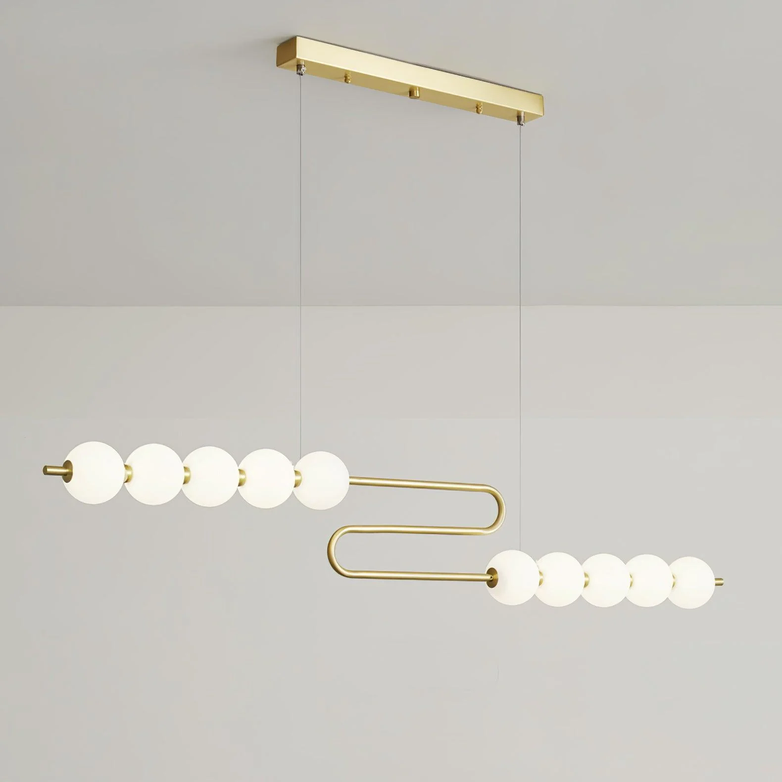 Linea Contemporary Brass Pendant Lamp - Image 26