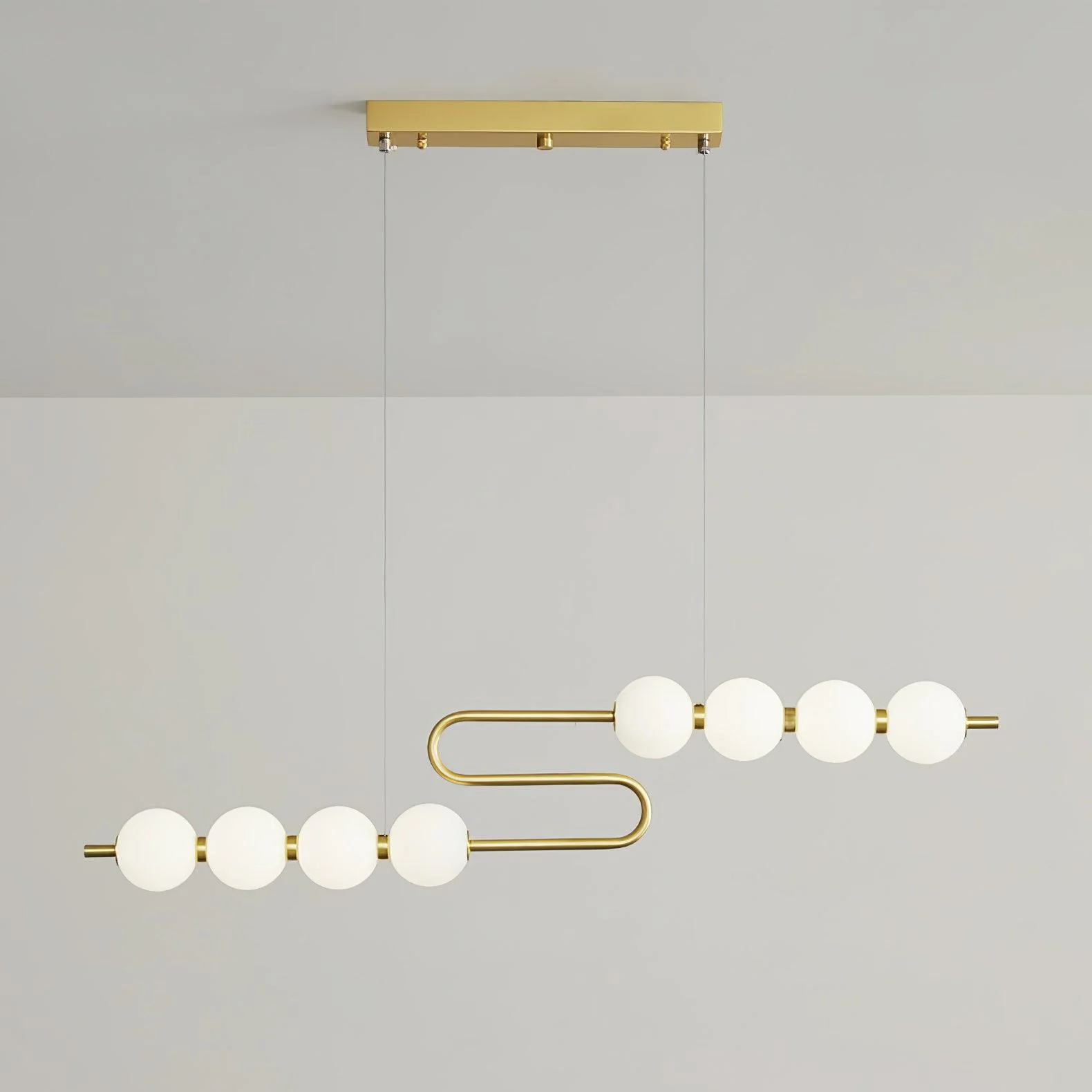 Linea Contemporary Brass Pendant Lamp - Image 27