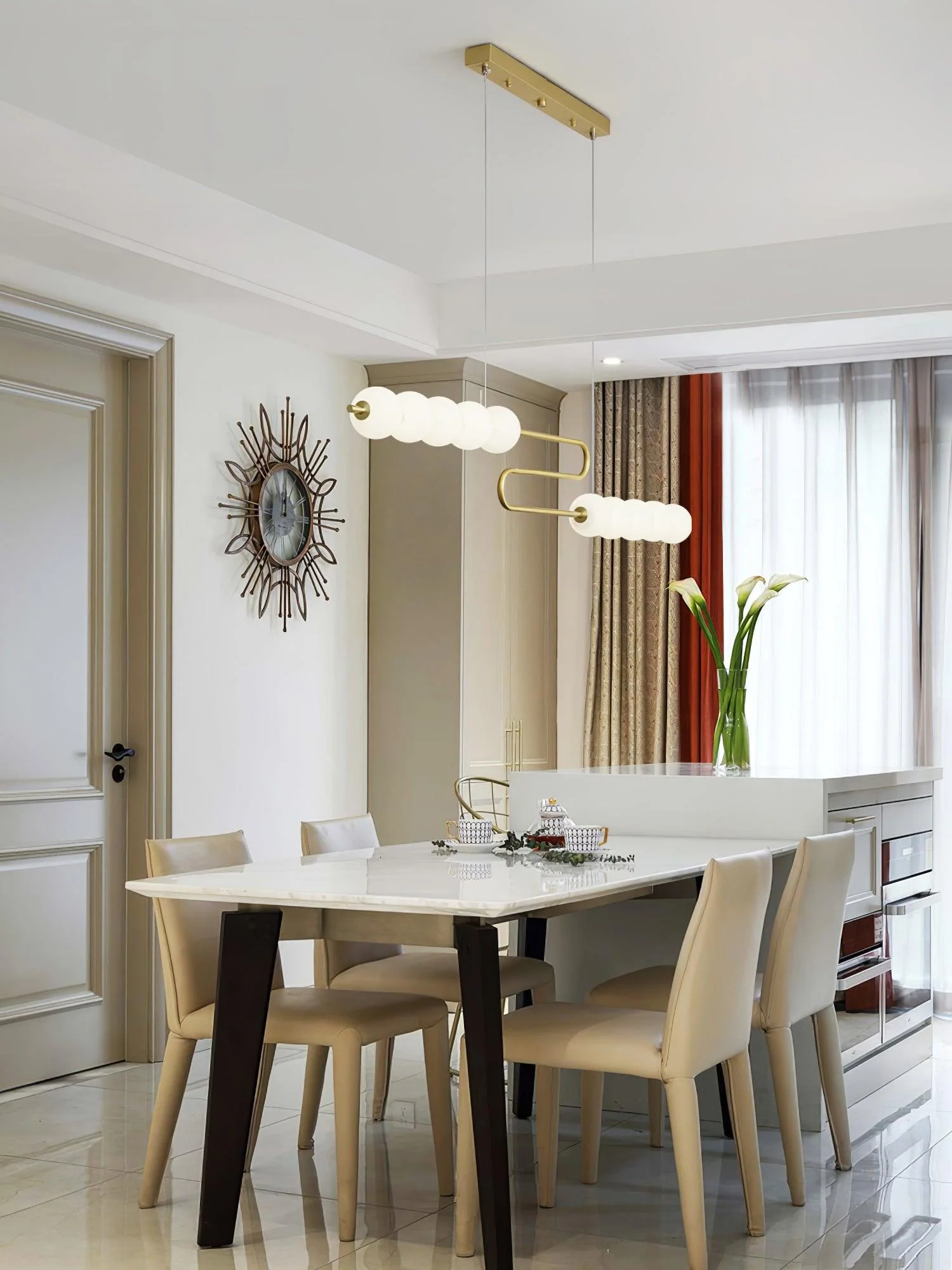 Linea Contemporary Brass Pendant Lamp - Image 29