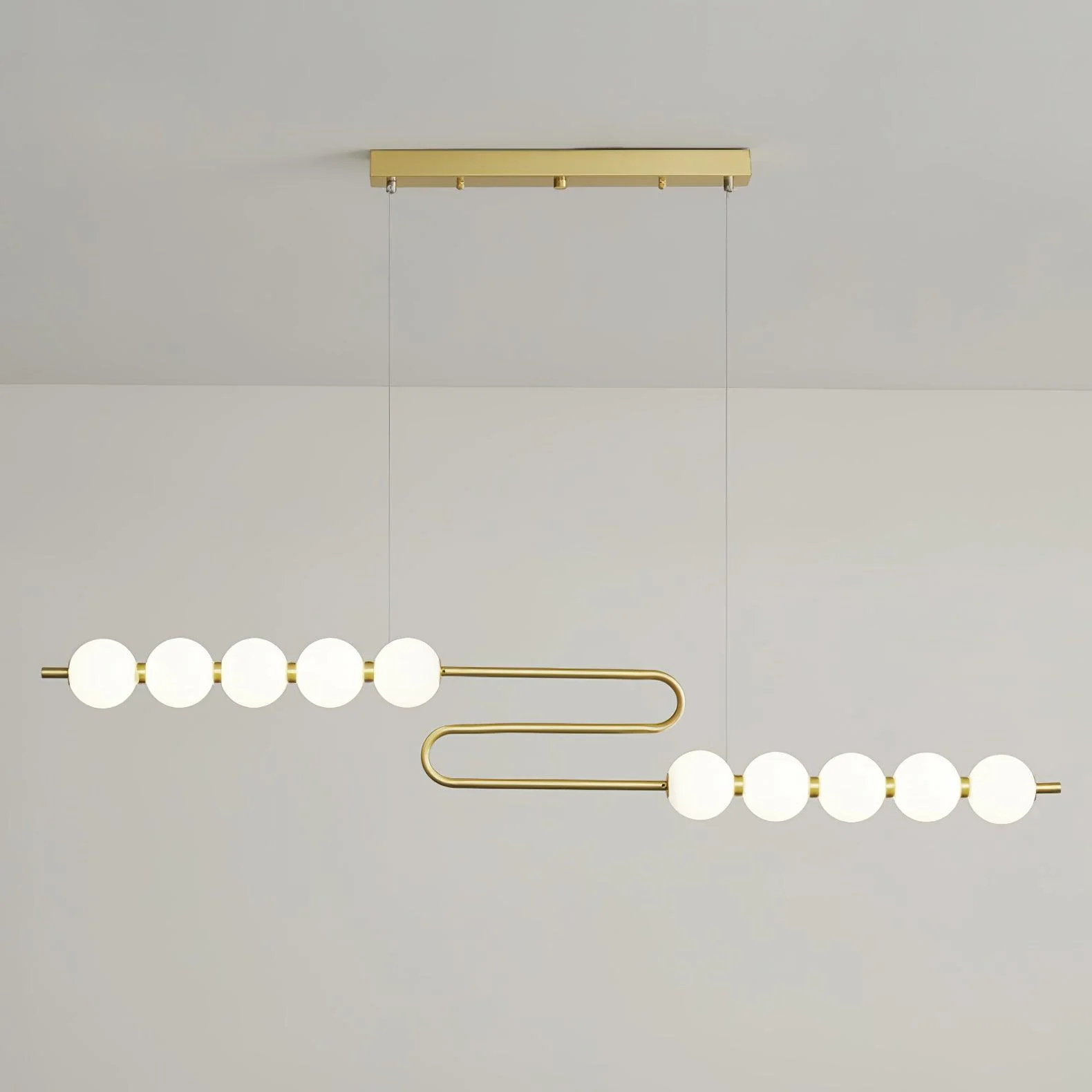 Linea Contemporary Brass Pendant Lamp - Image 30