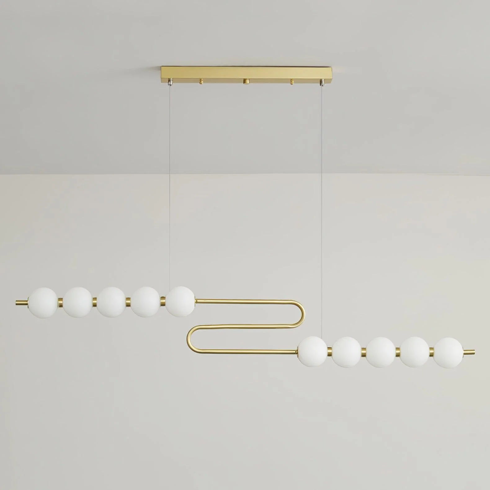Linea Contemporary Brass Pendant Lamp - Image 31