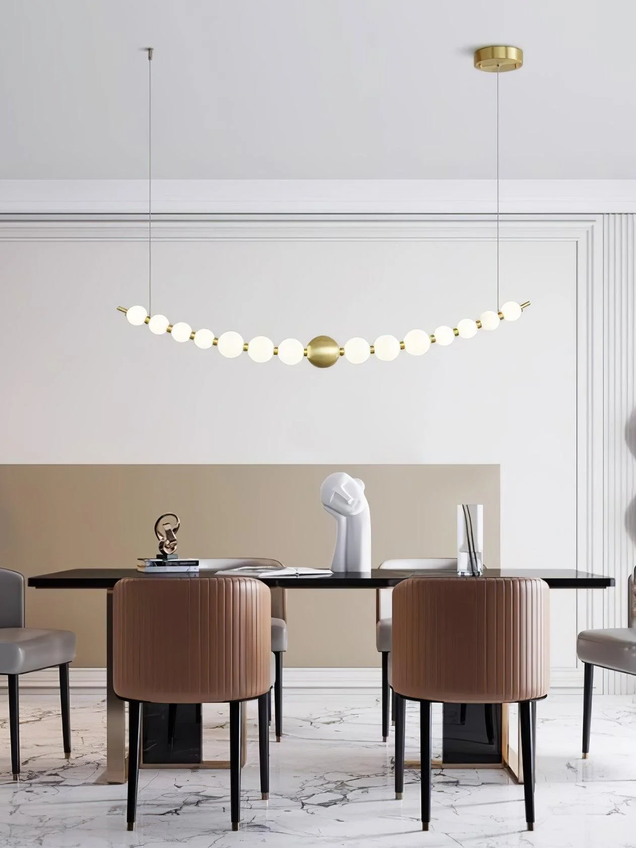 Linea Contemporary Brass Pendant Lamp - Image 34