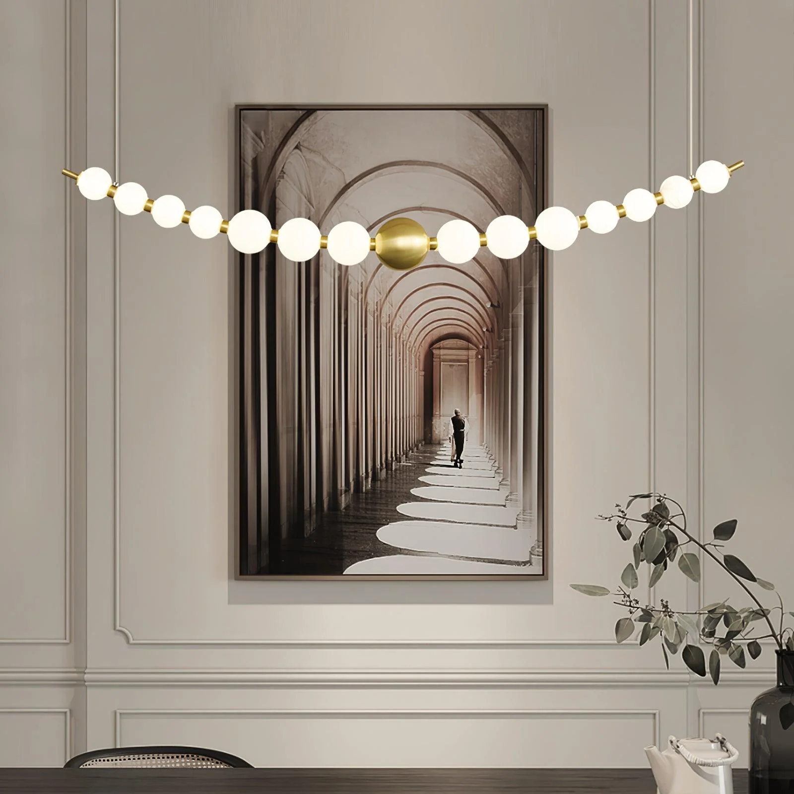 Linea Contemporary Brass Pendant Lamp - Image 40
