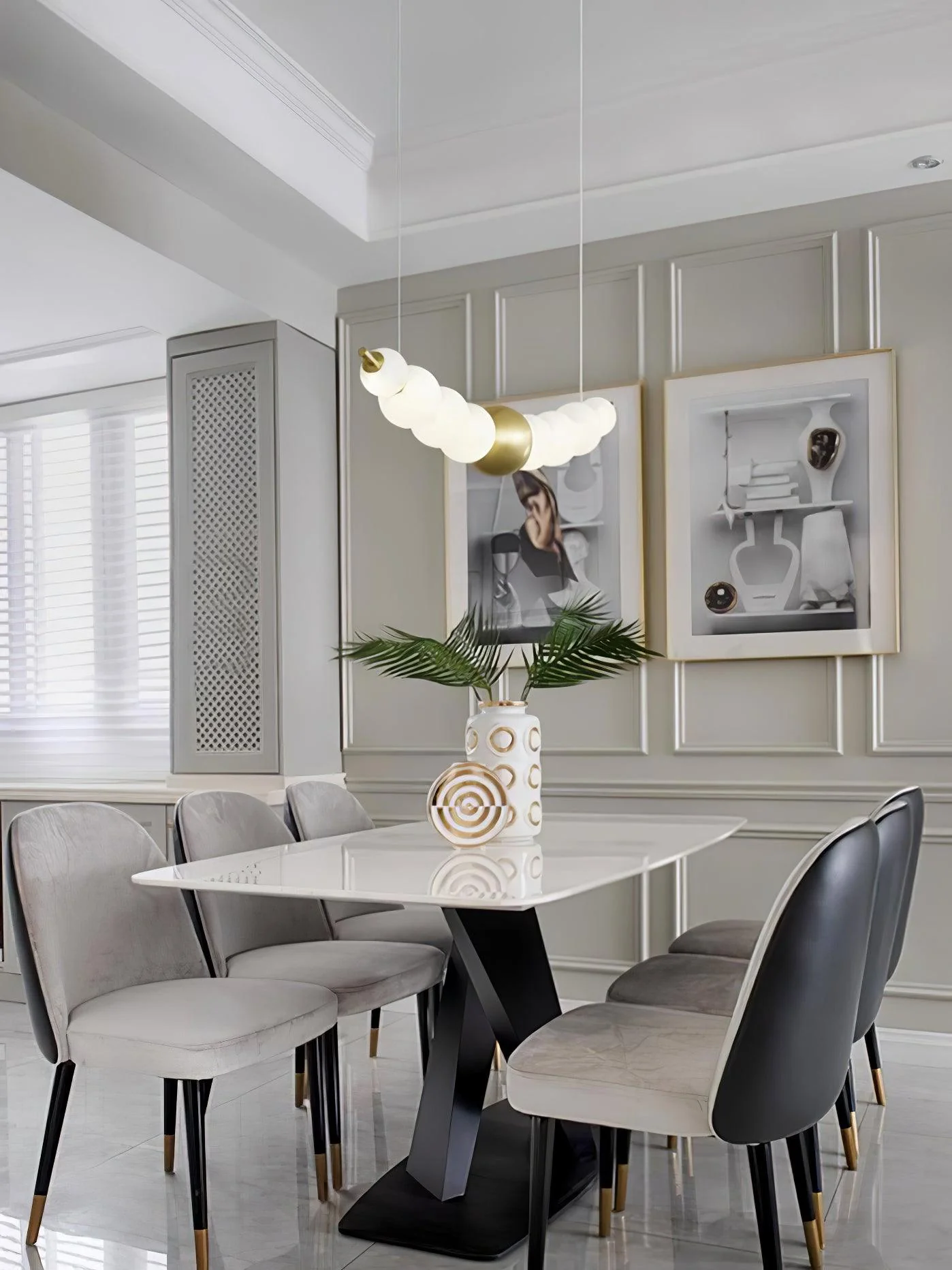 Linea Contemporary Brass Pendant Lamp - Image 52