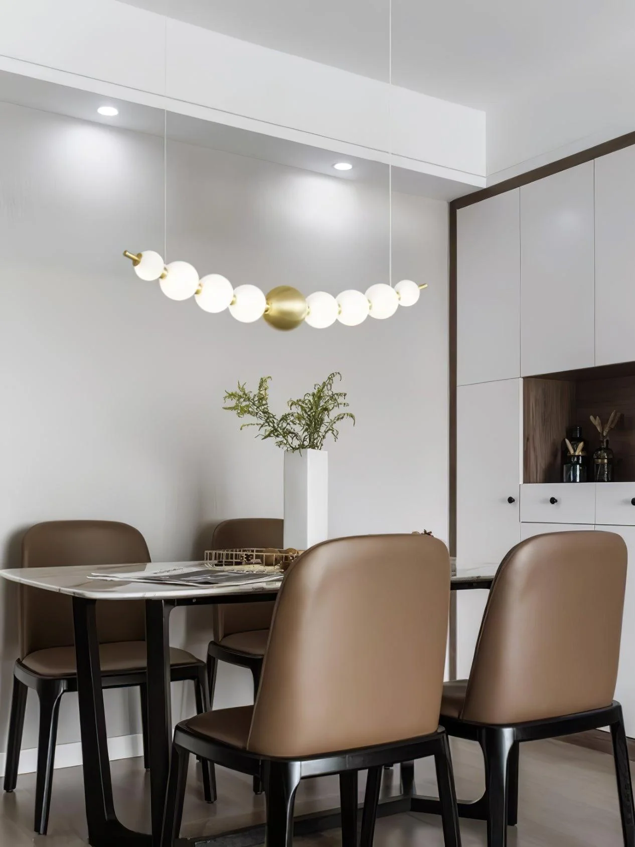 Linea Contemporary Brass Pendant Lamp - Image 56