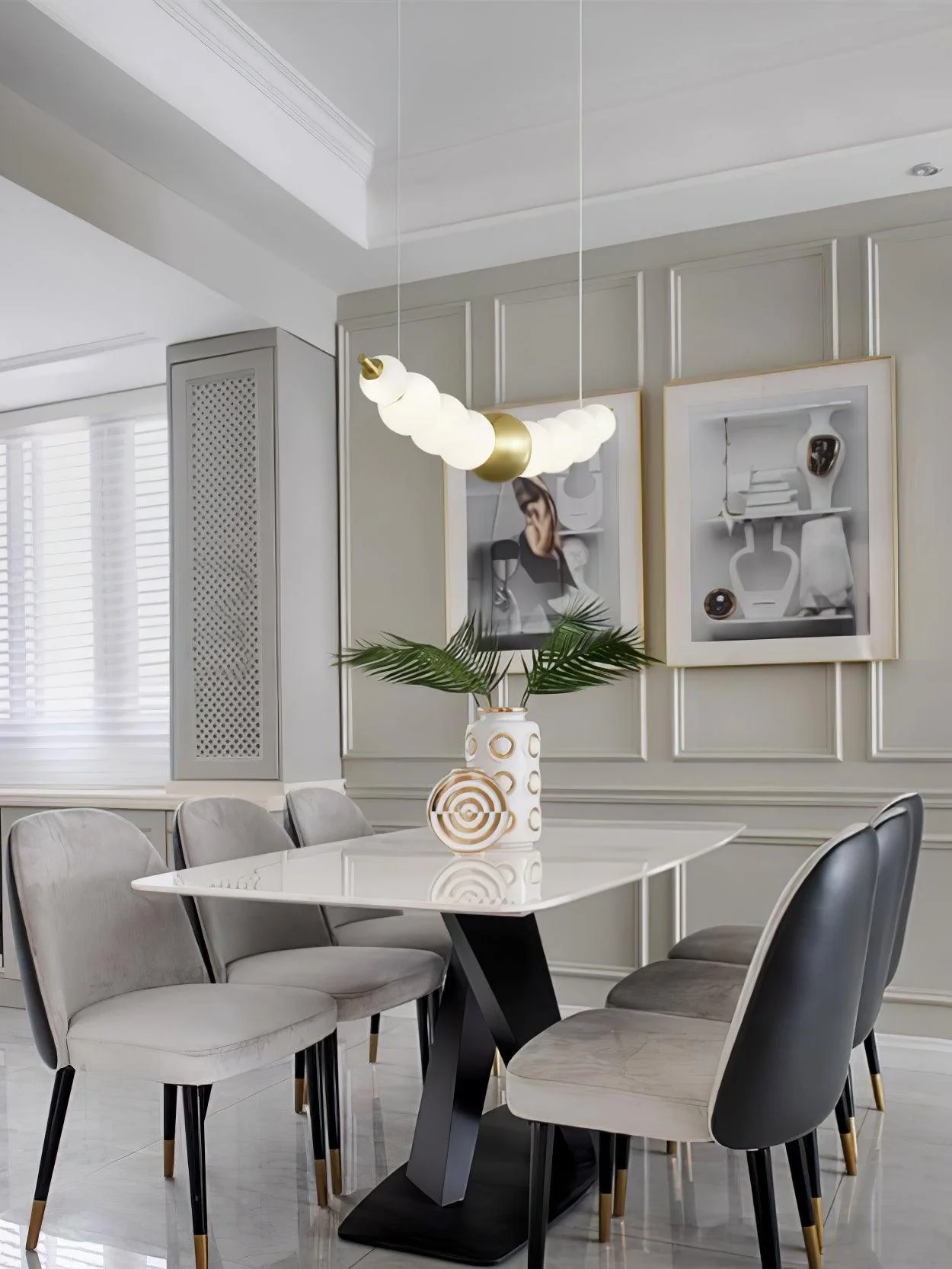 Linea Contemporary Brass Pendant Lamp - Image 57