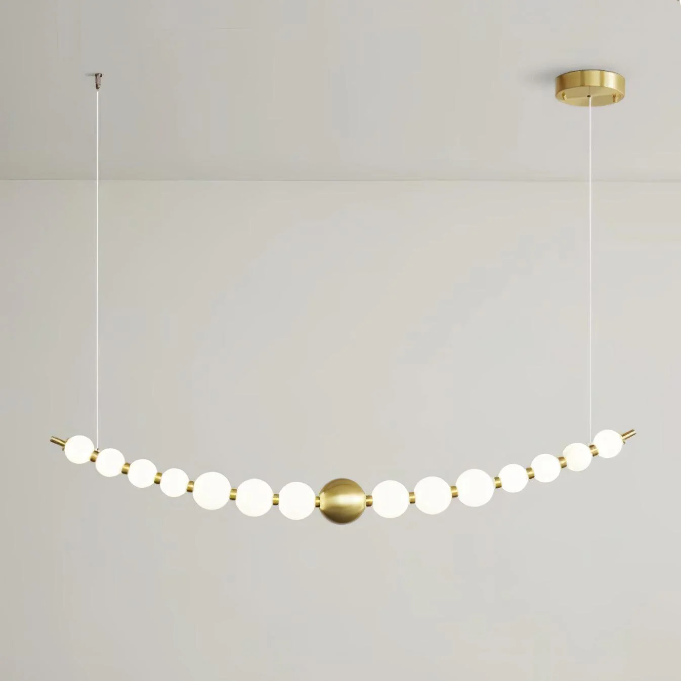 Linea Contemporary Brass Pendant Lamp - Image 7