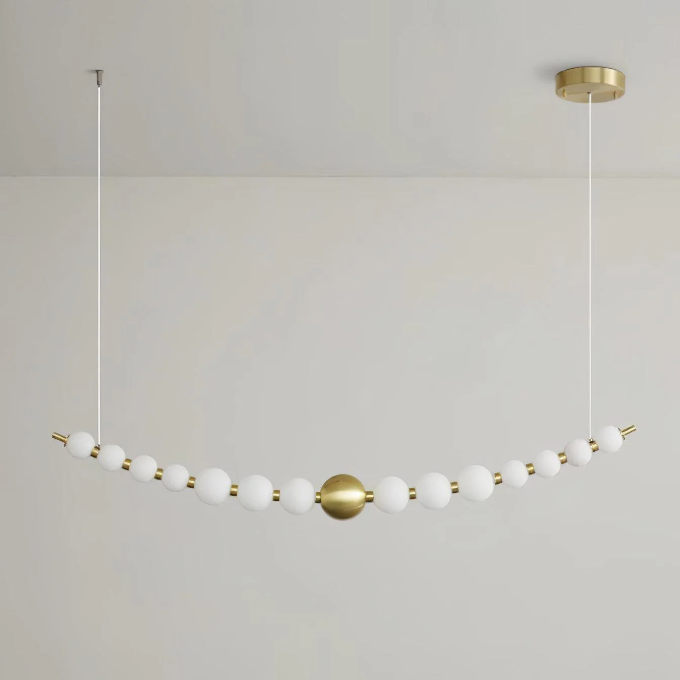 Linea Contemporary Brass Pendant Lamp - Image 8